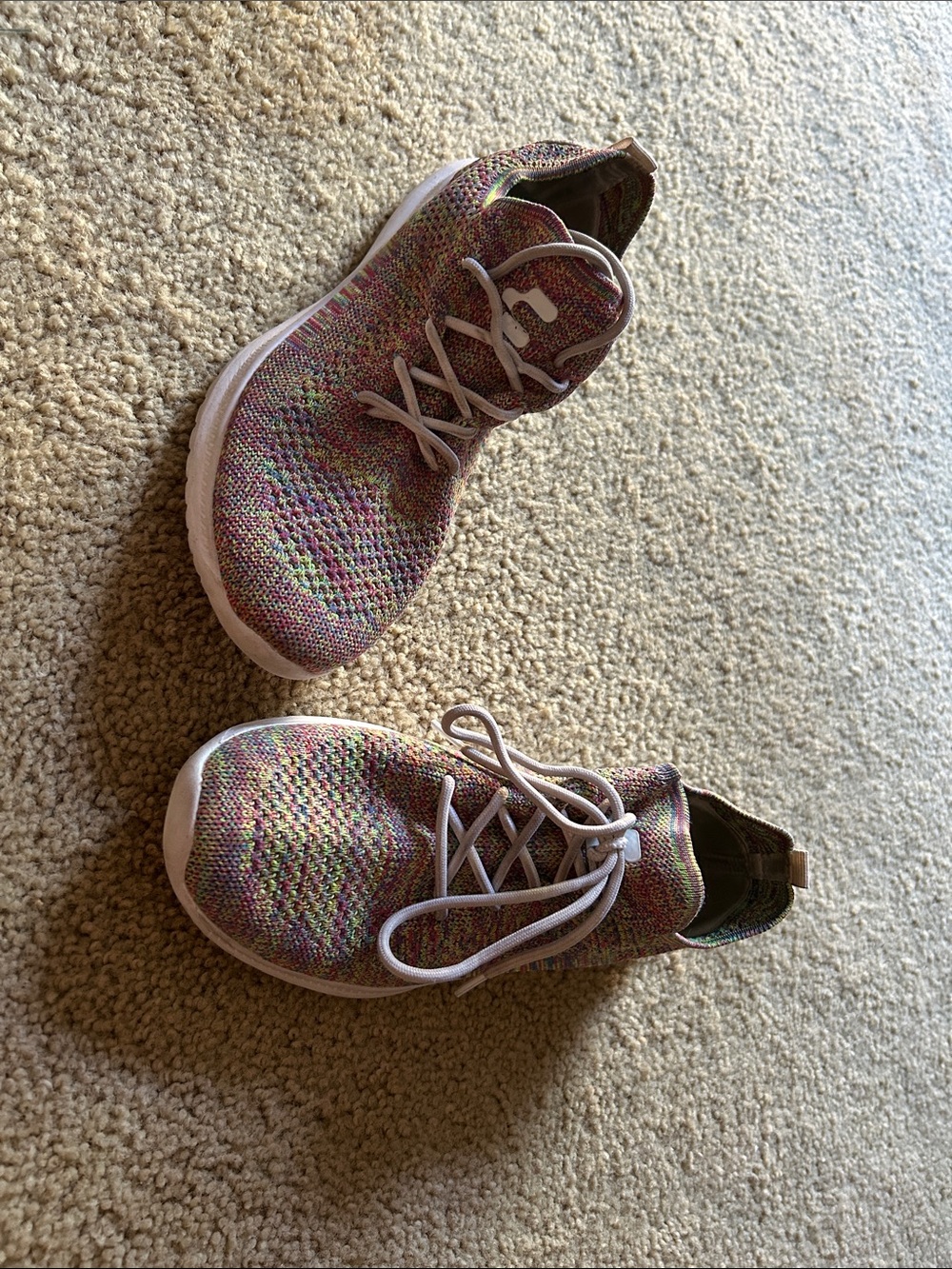 Women’s Knit Multicolor Athletic Sneakers - Lightweight Comfort